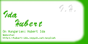 ida hubert business card